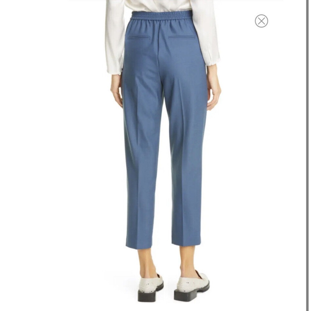 Rebecca Taylor Straight Gabardine Pull-On Pants in Marine, size 2